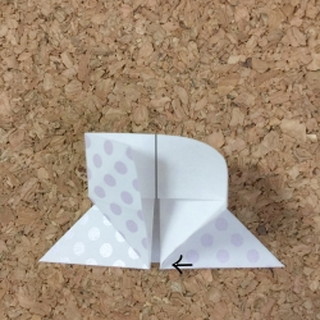 ハートのしおりの折り方9